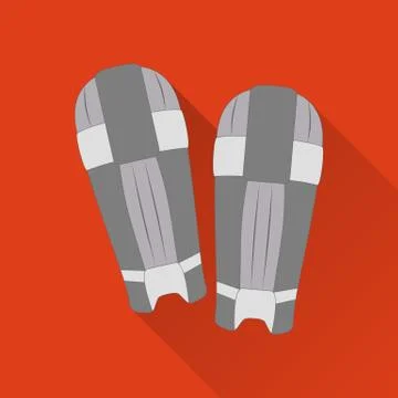 Cricket game flat icon Stock Illustration
