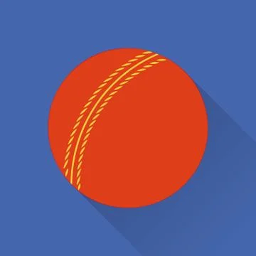 Cricket game flat icon Stock Illustration