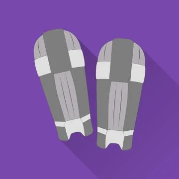 Cricket game flat icon Stock Illustration