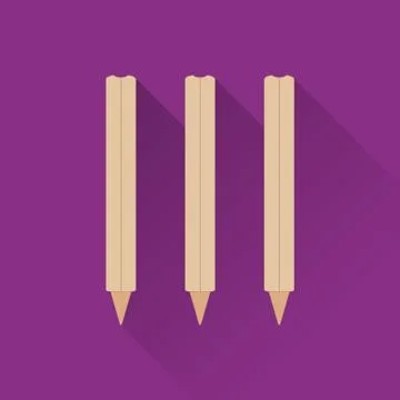 Cricket game flat icon Stock Illustration