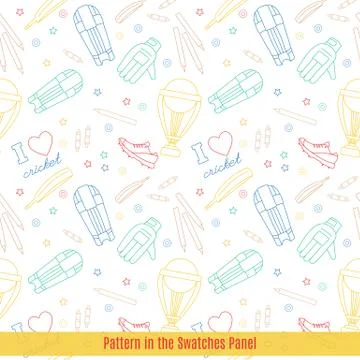 Cricket game vector concept. Stock Illustration