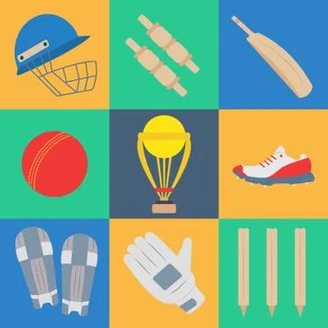 Cricket game vector concept. Stock Illustration