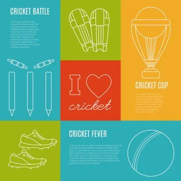 Cricket game vector concept. Stock Illustration
