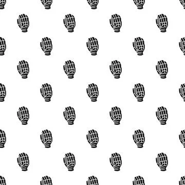Cricket glove icon seamless pattern background design Illustrazione stock