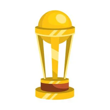 Cricket gold trophy Illustrazione stock