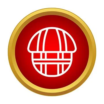 Cricket helmet icon protecting player during game Stock Illustration