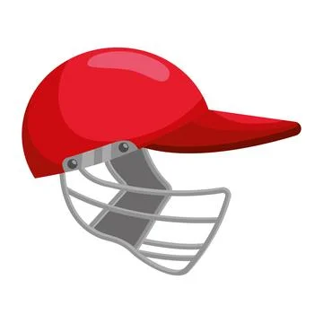 Cricket helmet uniform Illustrazione stock