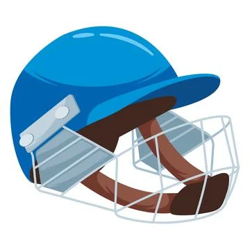 Cricket helmet uniform Illustrazione stock