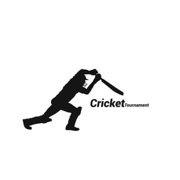 Cricket high swing shadow icon vector illustration. Stock Illustration