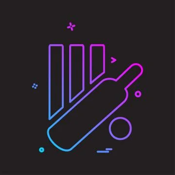 Cricket icon design vector Illustrazione stock