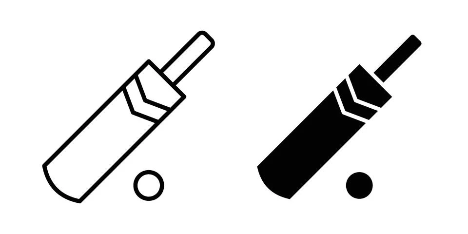 Cricket icon Illustration set. Vector Eps10 for apps Stock Illustration