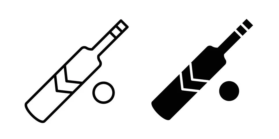 Cricket icon set, collection of vector icons Stock Illustration