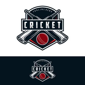 Cricket logo vector illustration Illustrazione stock
