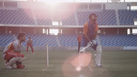 Cricket match  Stock Footage 119375468