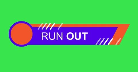 Cricket match lower third infographic button asset. Sports match lower thir.. Stock Illustration