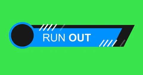 Cricket match lower third infographic button asset. Sports match lower thir.. Stock Illustration