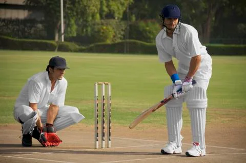 Cricket match Stock Photos