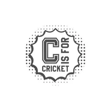 Cricket monogram emblem and design elements.  logo  in pop art style.  club 스톡 일러스트