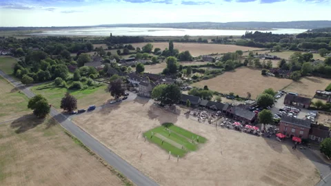 A cricket pitch during a drought. 库存影片 341485655