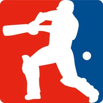 Cricket player batsman batting Stock Illustration