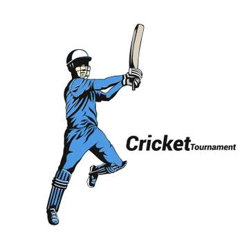 Cricket player batsman vector illustration design. Stock Illustration