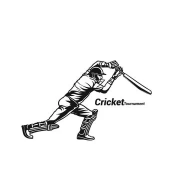 Cricket player batsman vector illustration design. Stock Illustration
