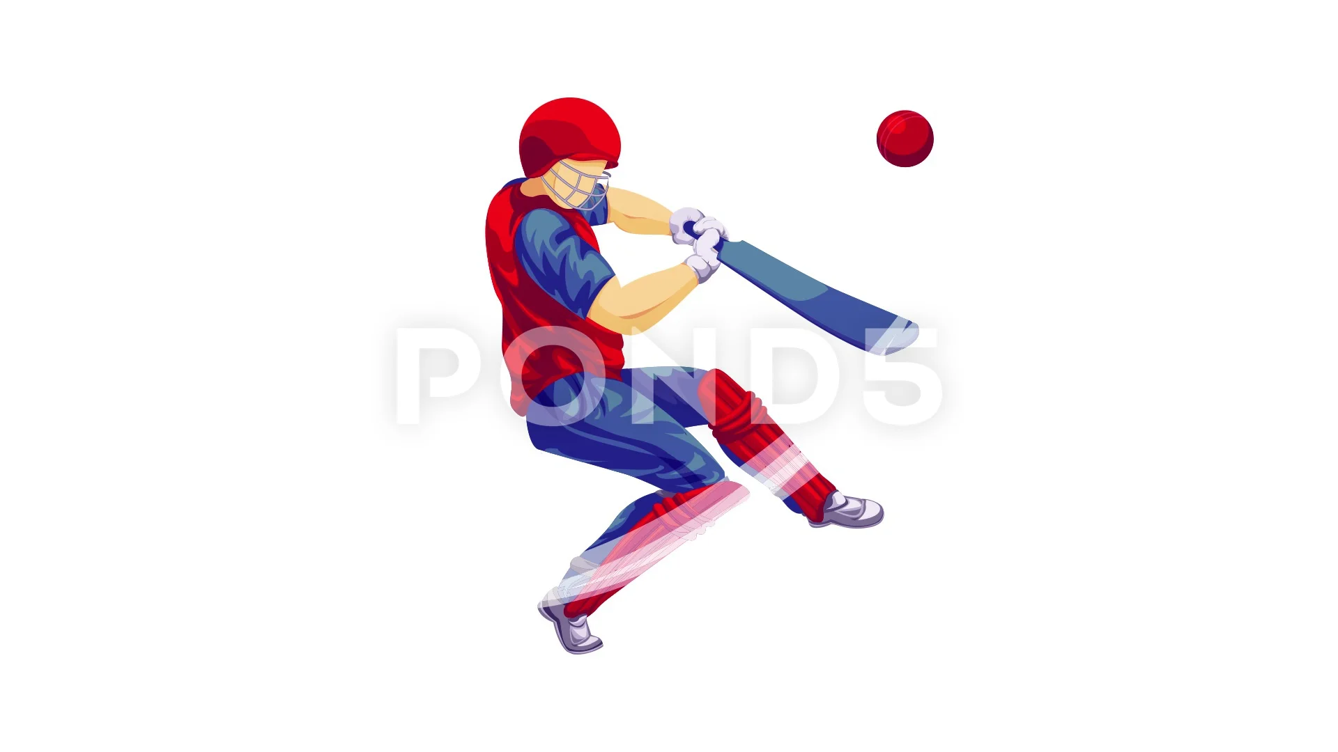 Cricket player icon animation | Stock Video | Pond5