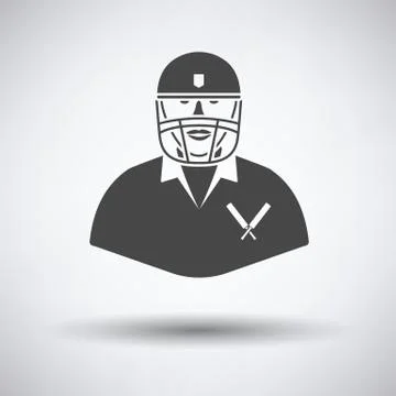 Cricket player icon Illustrazione stock