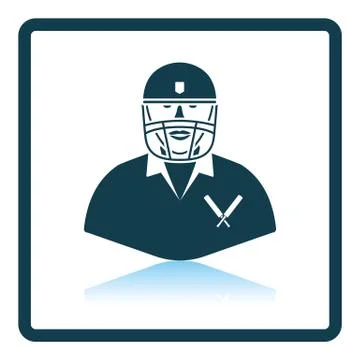 Cricket player icon Illustrazione stock