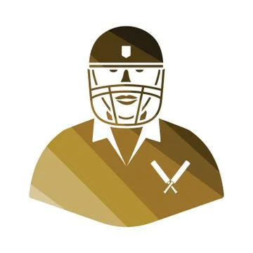 Cricket player icon Illustrazione stock