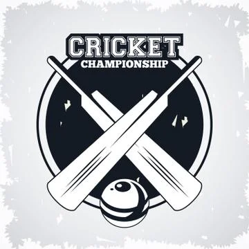 Cricket player icon Stock Illustration