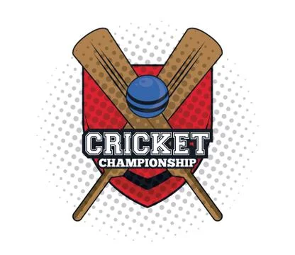 Cricket player icon Stock Illustration