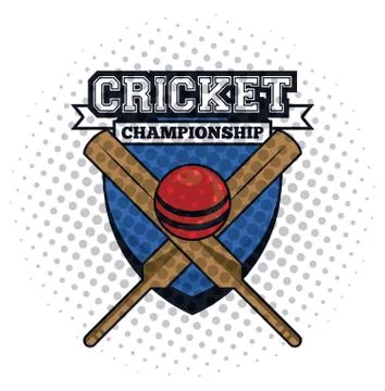 Cricket player icon Stock Illustration