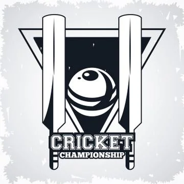 Cricket player icon 스톡 일러스트