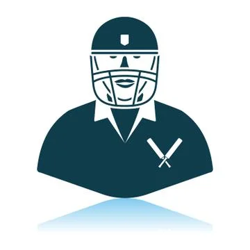 Cricket Player Icon Illustrazione stock