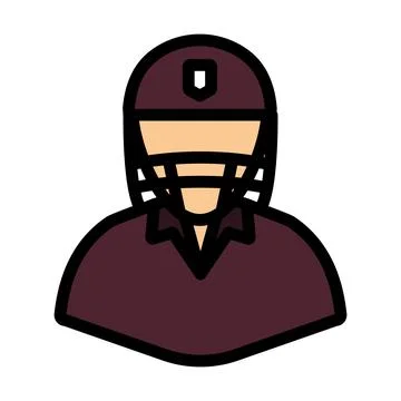 Cricket Player Icon Illustrazione stock