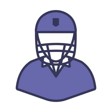Cricket Player Icon Illustrazione stock