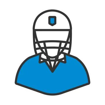 Cricket Player Icon Stock Illustration
