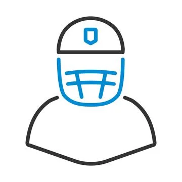 Cricket Player Icon 스톡 일러스트