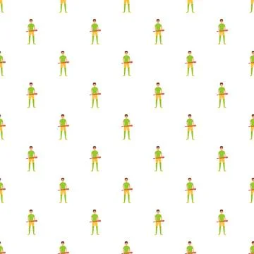 Cricket player pattern creating a seamless background design Stock Illustration