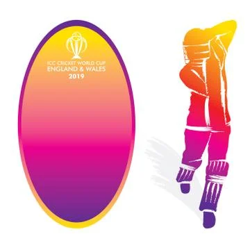 Cricket player poster design Stock Illustration