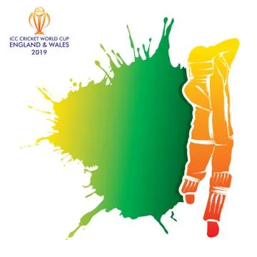 Cricket player poster design 스톡 일러스트