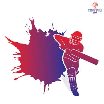 Cricket player poster design 스톡 일러스트