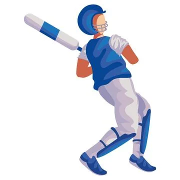 Cricket player sport 스톡 일러스트