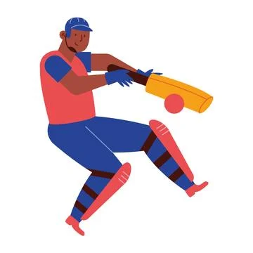 Cricket professional player Illustrazione stock
