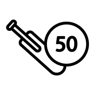 Cricket score icon vector. Isolated contour symbol illustration Illustrazione stock