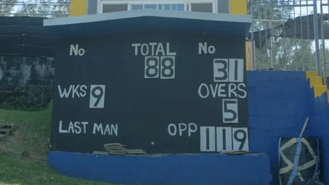 Cricket Scoreboard Stock Footage 217381037
