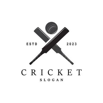 Cricket Sport Logo Design Vector Illustrator Template Illustrazione stock