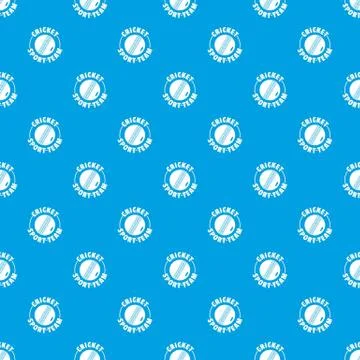 Cricket sport pattern seamless blue Illustrazione stock