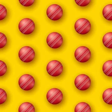 Cricket sport seamless pattern. Stock Illustration